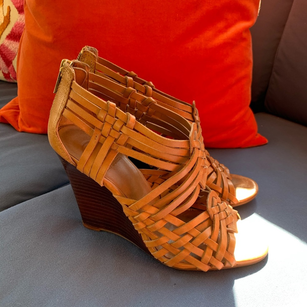 Tory Burch wedge strappy sandals